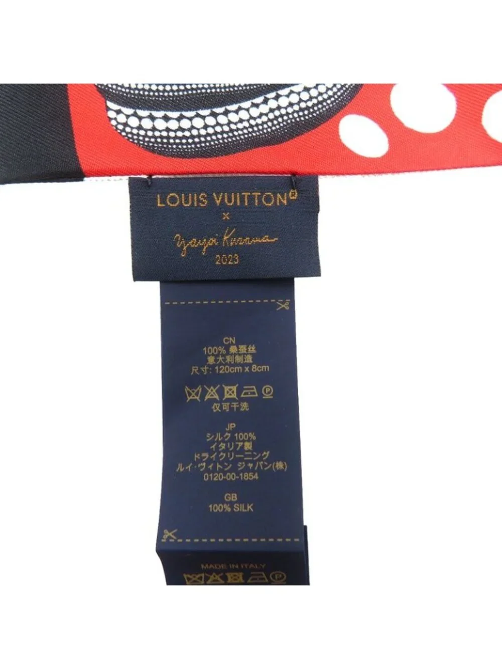 Louis Vuitton YK Bandeau Infinity Dot Yayoi Kusama Silk Red White Black